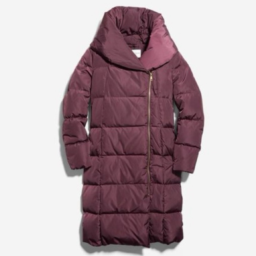 Cole Haan Women's Burgundy Puffer Jacket
